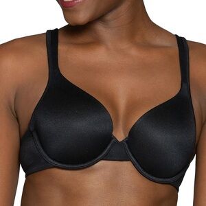 Vanity Fair Perfect T-Shirt Bra Body Shine Full Coverage Black 34C